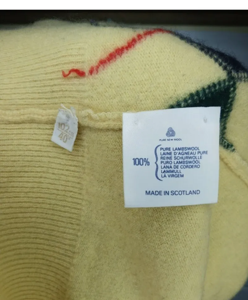 suéter pringle escocês amarelo tamanho p