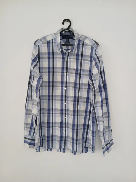 camisa social masculina tommy hilfiger tamanho tp/xp 14