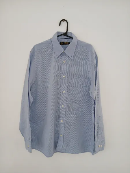 camisa social brooksfield gold line azul g