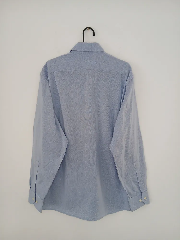 camisa social brooksfield gold line azul g
