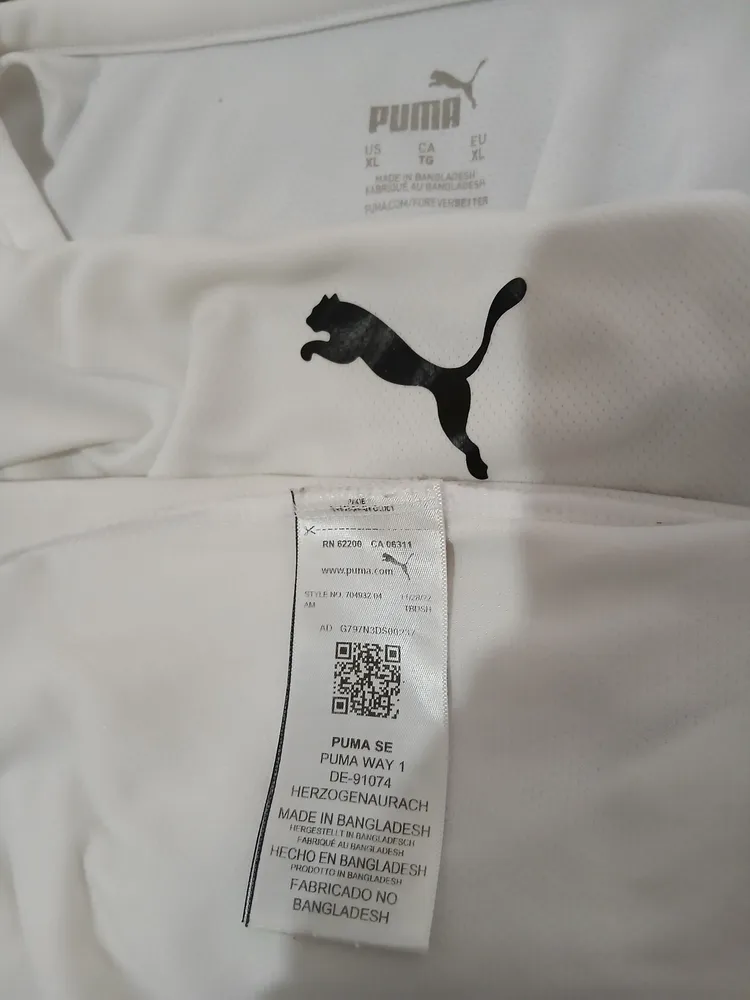 camiseta puma drycell branca gg
