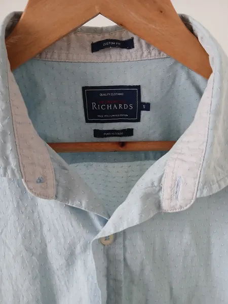 camisa social masculina manga curta richards