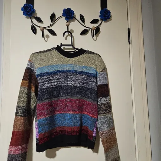 suéter listrado colorido p