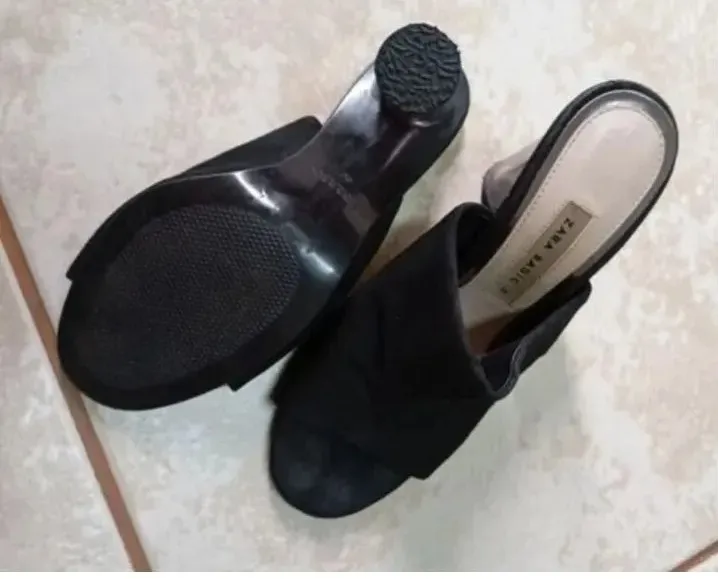 tamanco feminino Zara preto tamanho 36