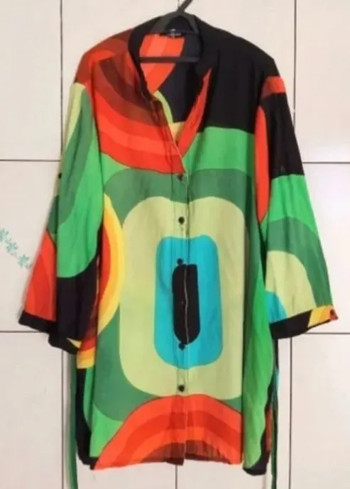 blusa feminina estampada IVA tamanho xg