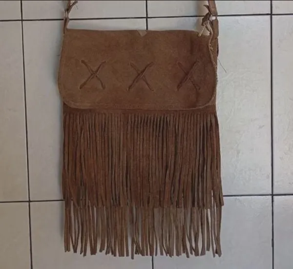 bolsa de couro legítimo marrom