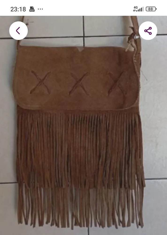bolsa de couro legítimo marrom