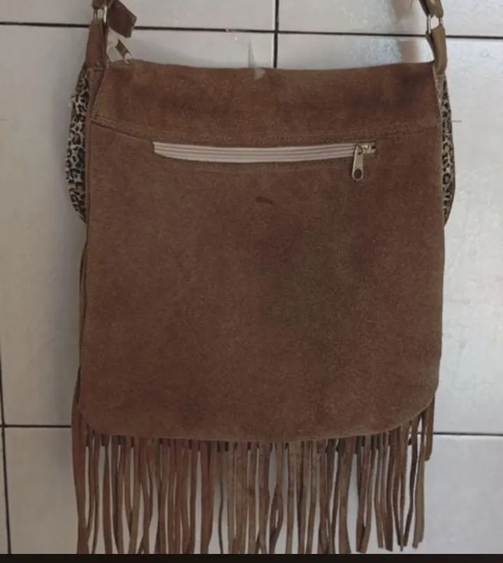 bolsa de couro legítimo marrom