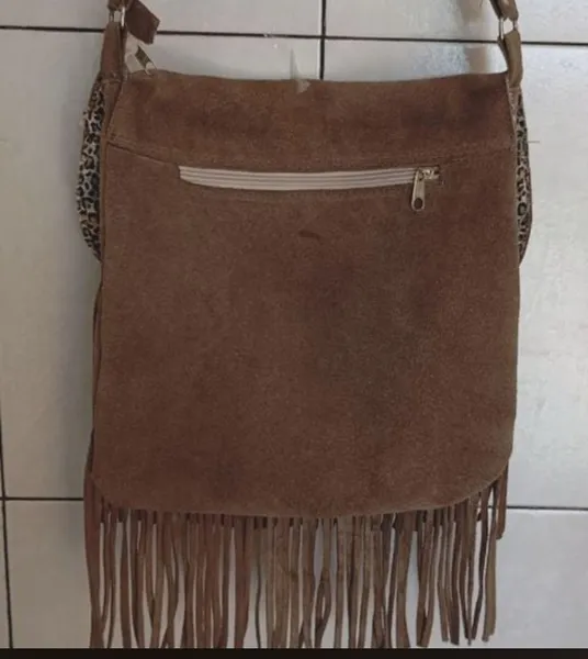 bolsa de couro legítimo marrom