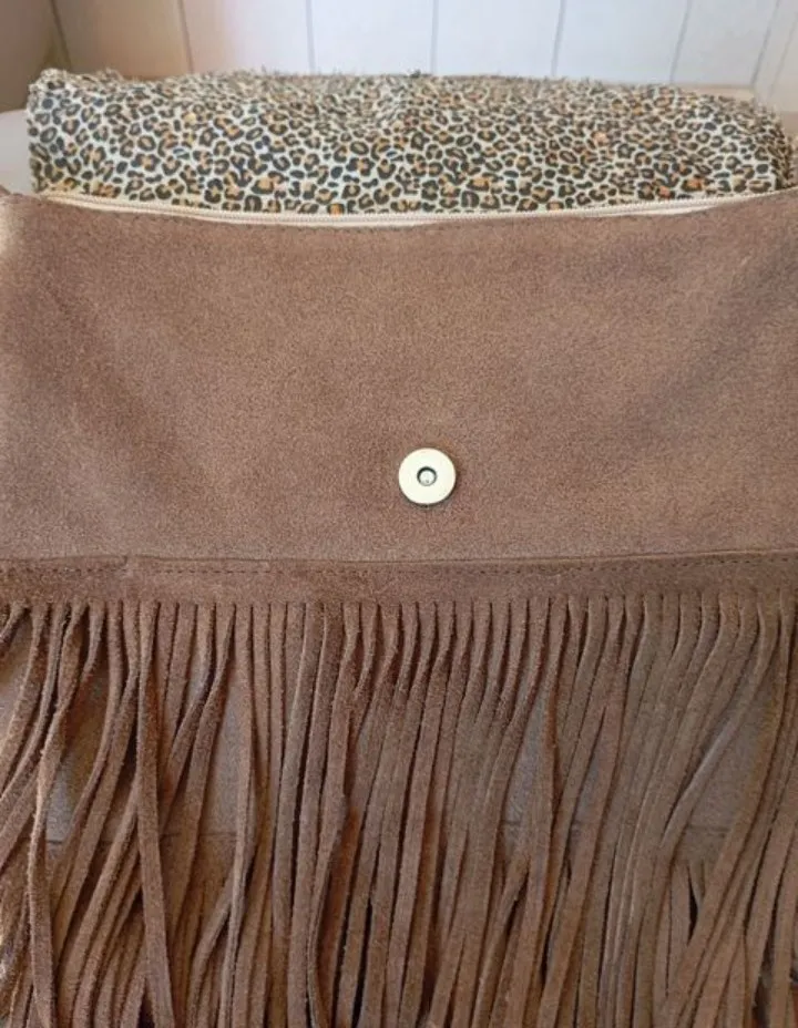 bolsa de couro legítimo marrom