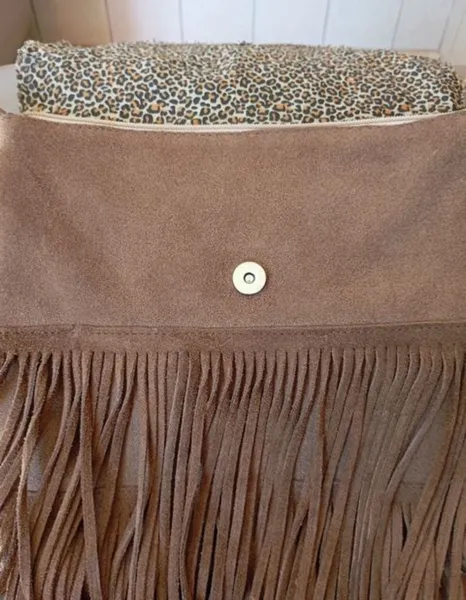 bolsa de couro legítimo marrom