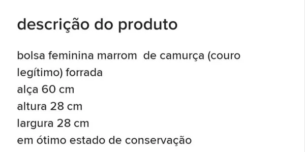 bolsa de couro legítimo marrom