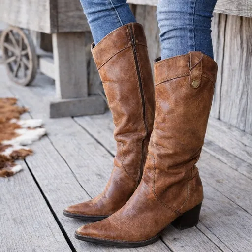 Bota em couro legítimo