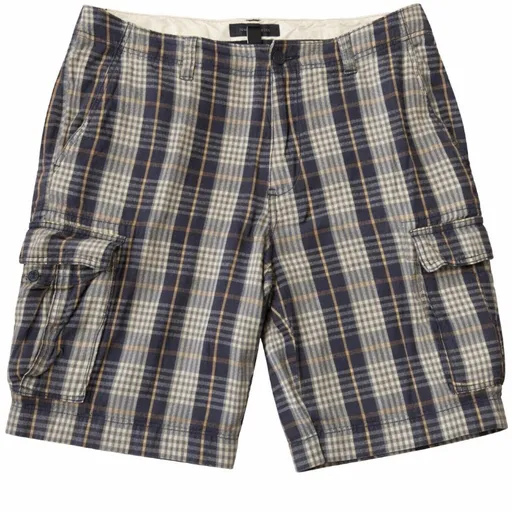 Bermuda Cargo Tommy Hilfiger Xadrez Azul Tam 46