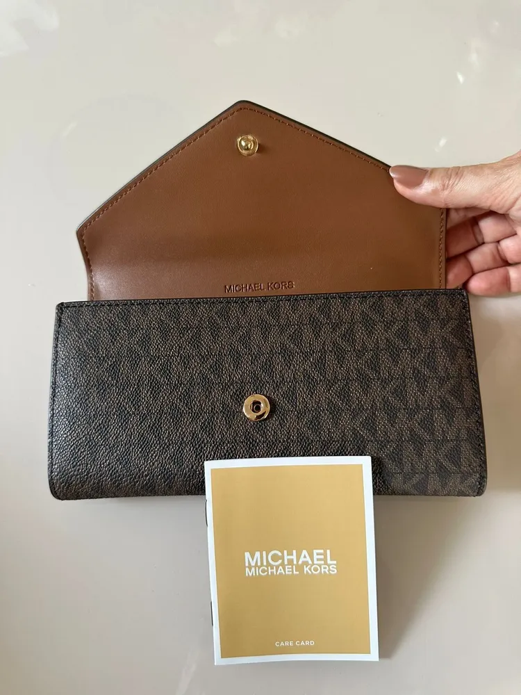 Carteira Michael Kors original marrom monograma