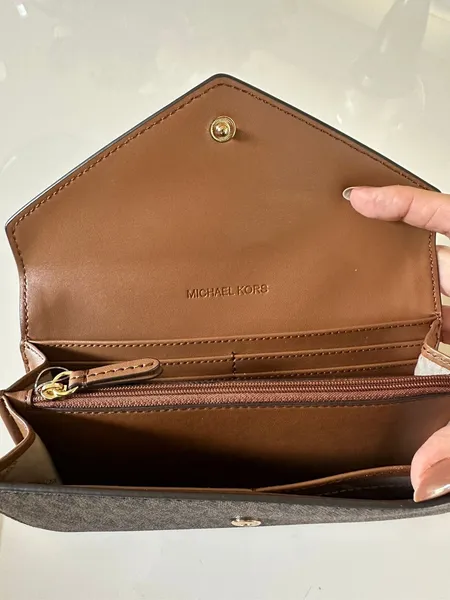 Carteira Michael Kors original marrom monograma