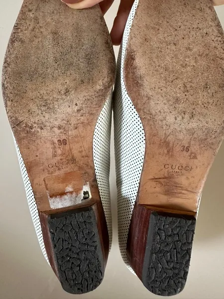 Sapato Gucci original branco perfurado tam 36
