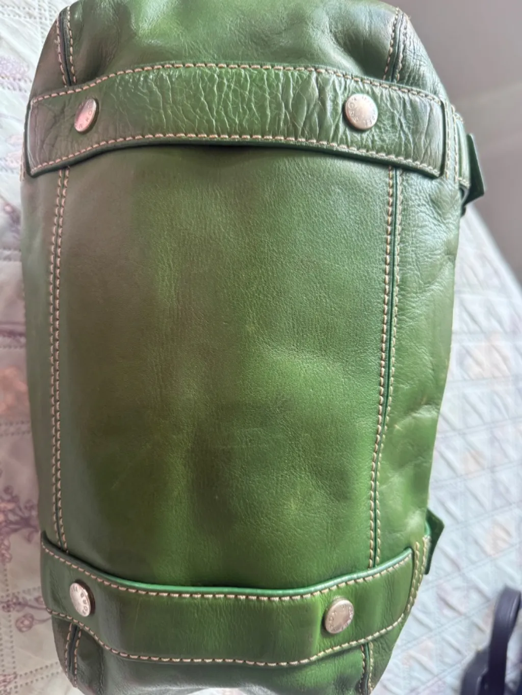 Bolsa Michael Kors couro verde original