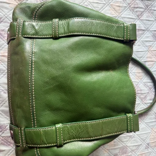 Bolsa Michael Kors couro verde original