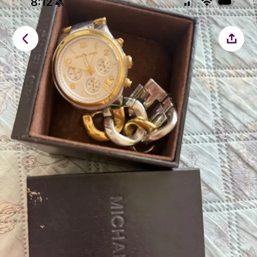 Relógio Michael Kors feminino pulseira elos bicolor