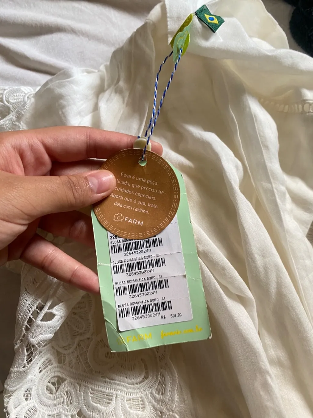 Blusa Artesanal Farm Rio Nova na Tag