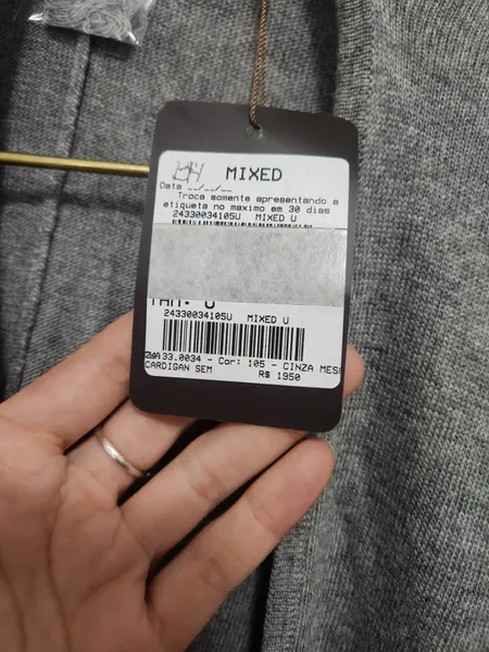 Xale Cinza Mecla Mixed Novo