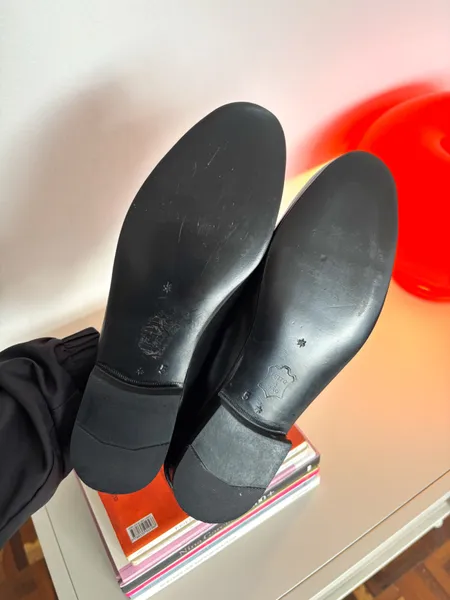 Mocassim preto de couro