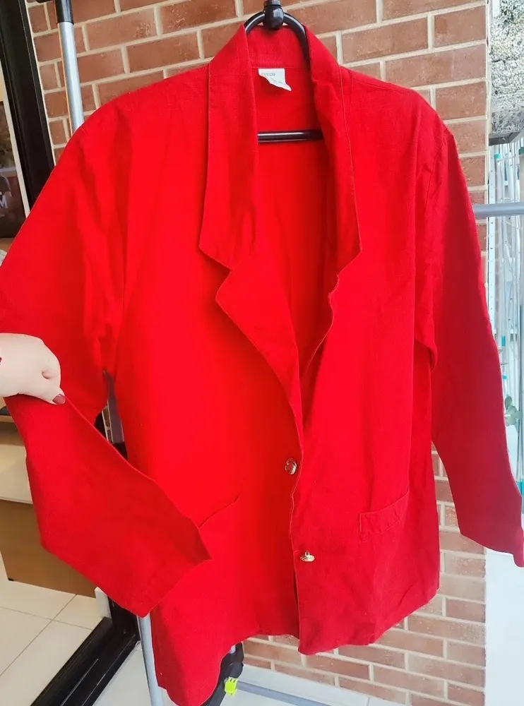 Blazer Feminino Vermelho CGC 100% Algodão