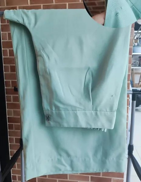 Calça Pantalona Feminina Plus Size Cintura Alta Verde Menta