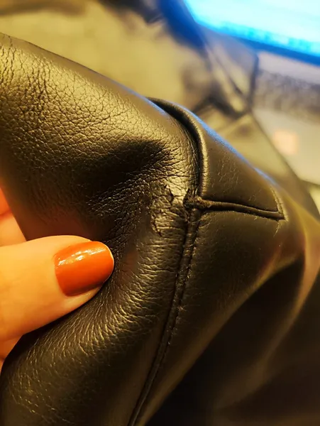 Sobretudo Feminino Couro Fake Preto Inverno