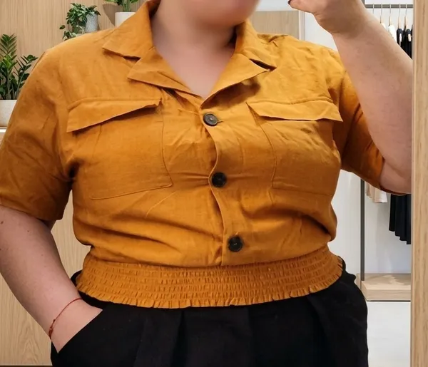 cropped shein com bolsos