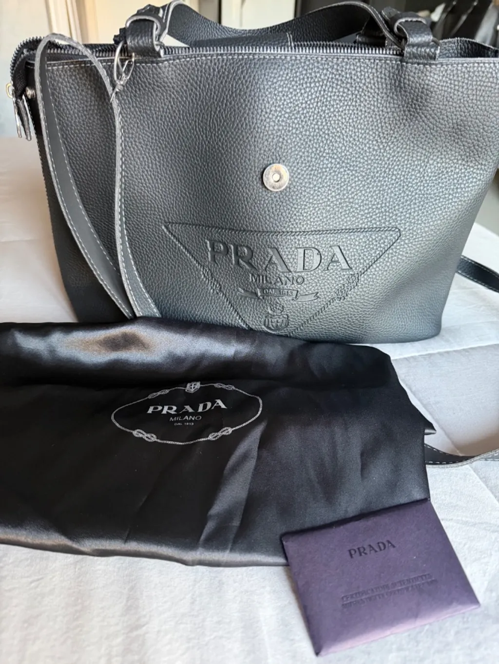 bolsa tote bag preta prada