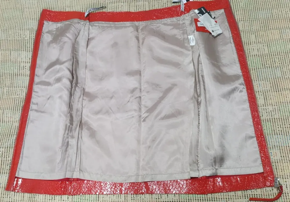 saia couro lapiz Patrícia Vieira