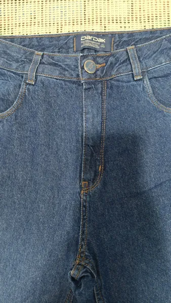 calça jeans cintura alta sem strech