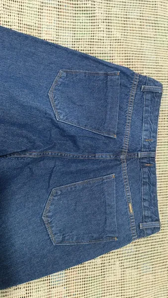 calça jeans cintura alta sem strech