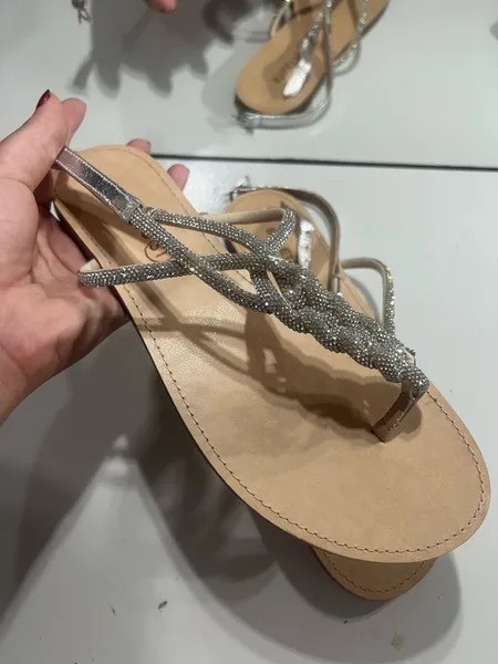 Rasteirinha Prata Stiletto 36