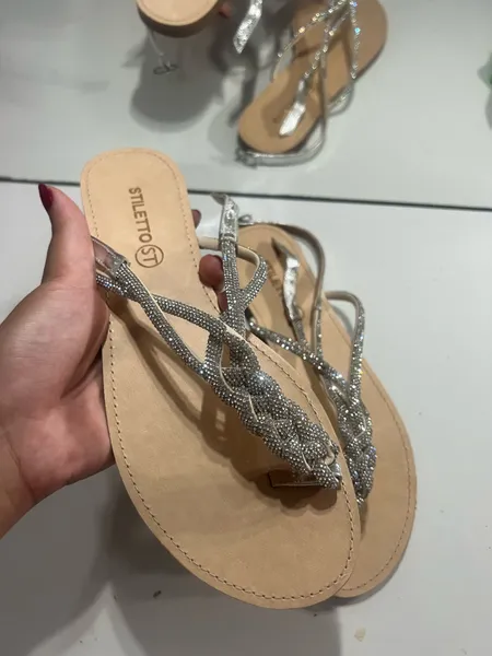 Rasteirinha Prata Stiletto 36