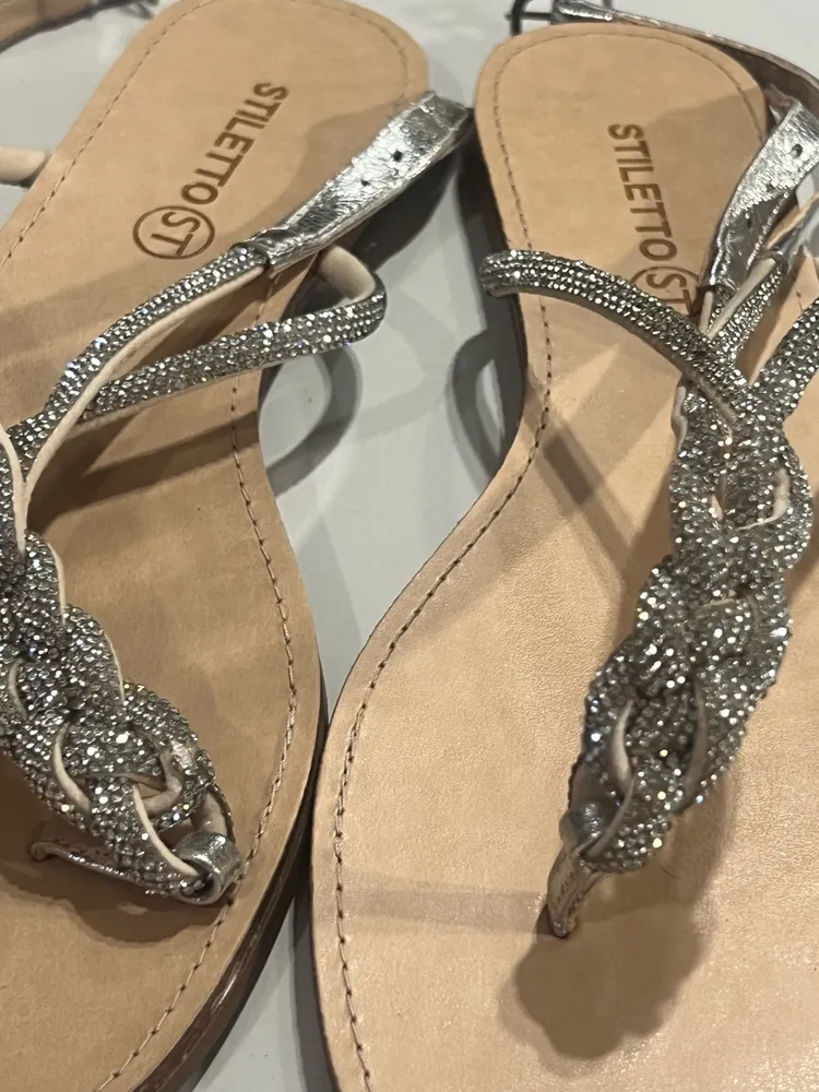 Rasteirinha Prata Stiletto 36