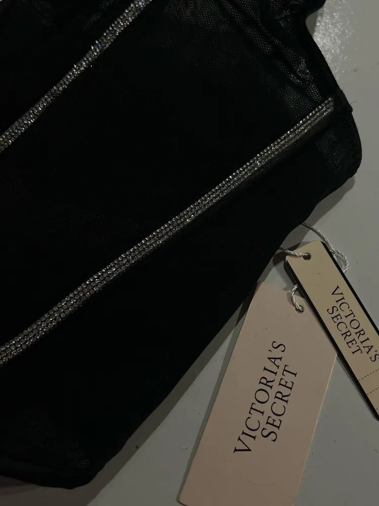Corset Preto brilho Victoria's Secret