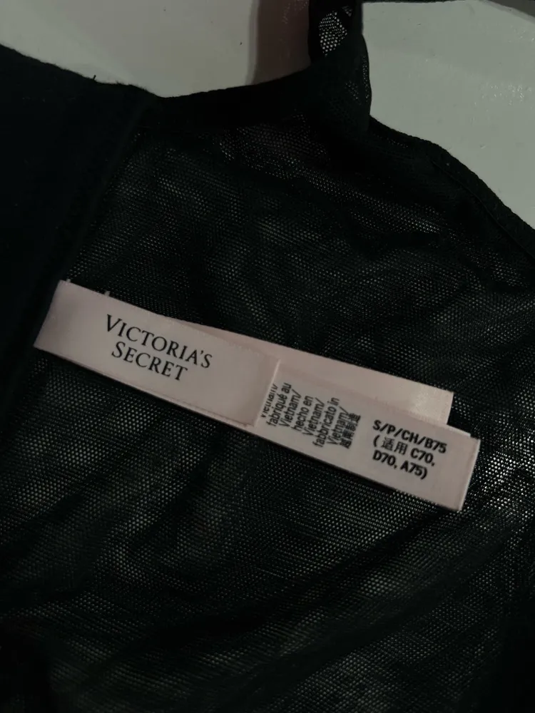 Corset Preto brilho Victoria's Secret