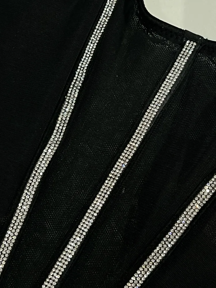 Corset Preto brilho Victoria's Secret
