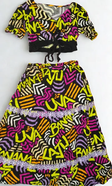 conjunto de cropped e saia  godê