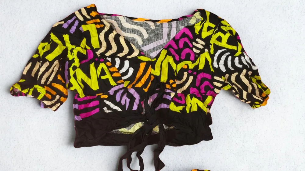 conjunto de cropped e saia  godê