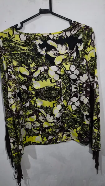 Blusa manga comprida boho chic