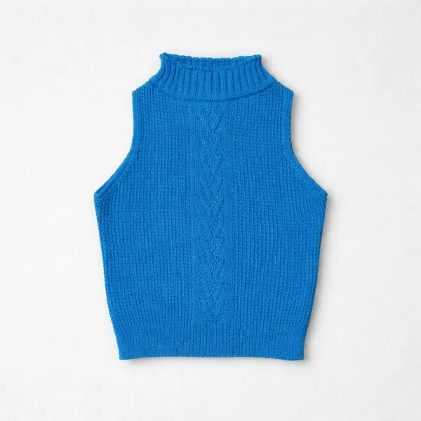 Cropped Top Tricot Modal Gola Alta