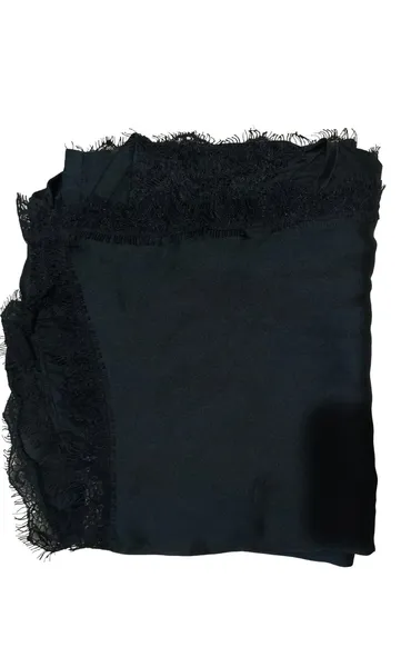 Vestido preto acetinado blouson