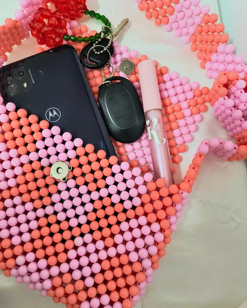 Bolsa Wherever M (vermelho e rosa)