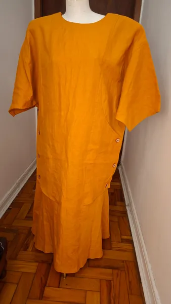 Vestido Lunho Puro Laranja tamanho 58