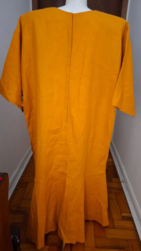 Vestido Lunho Puro Laranja tamanho 58