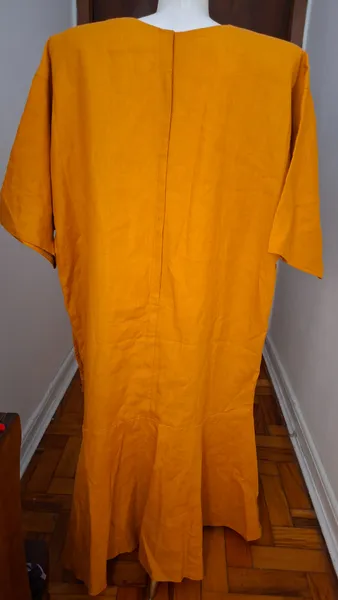 Vestido Lunho Puro Laranja tamanho 58